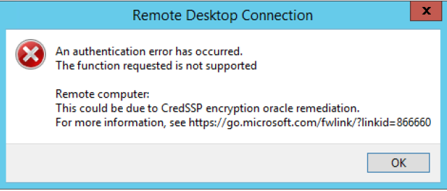 แก้ปัญหา Remote Desktop เข้าไม่ได้ (CredSSP)